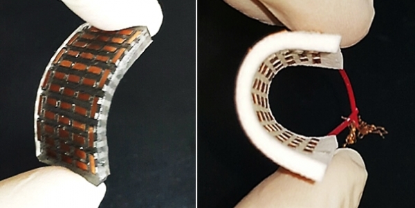 높은 열전도도를 가진 기존 PDMS(왼쪽)와 스펀지 형태로 제작된 PDMS.