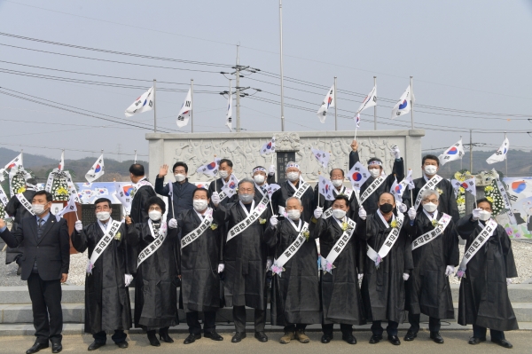 충남 최초 독립만세운동 기념행사 장면