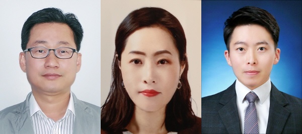 (왼쪽부터) 기후환경과 조방연 기후그린뉴딜팀장, 일자리경제과 곽은미 주무관, 도마2동 행정복지센터 황재기 주무관