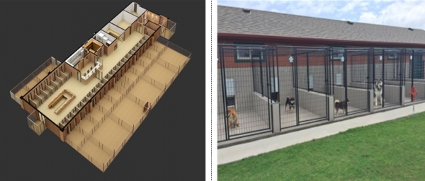 시 직영 동물보호센터 건립 추진 : 조감도(실내/실외)