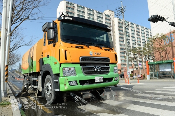 노면청소차 운행현장
