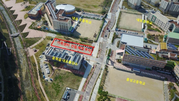 홍성군 가족센터 위치도