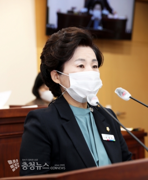 5분 발언한 전재옥 태안군의회 의원