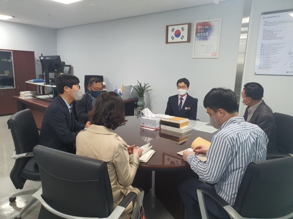 7일 전북 익산시 관계자와 면담을 갖고 효문화 활성화 방안 협의 모습