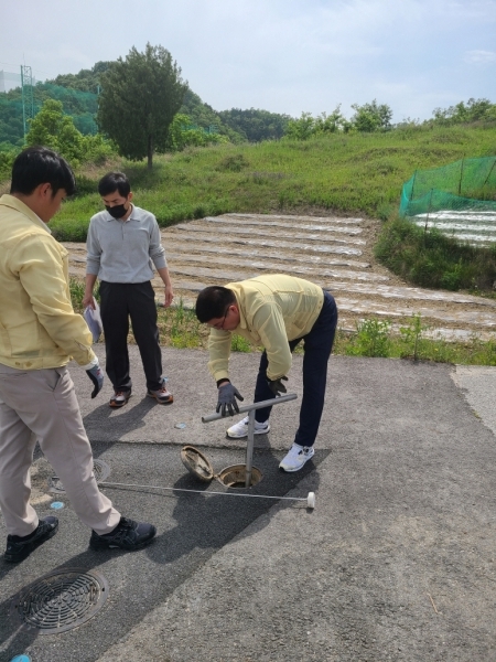 지상상수도 현대화사업 작업 사진