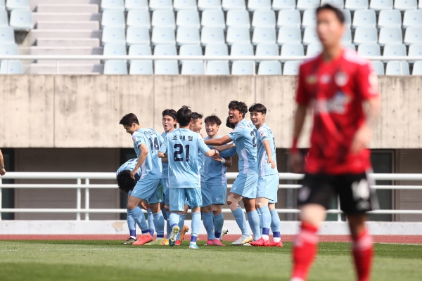 천안시축구단 승리전 모습