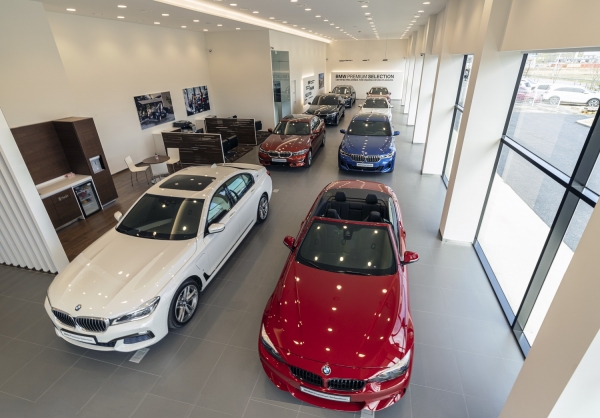 삼천리 모터스 천안 통합센터 BPS 전시장 내부 모습