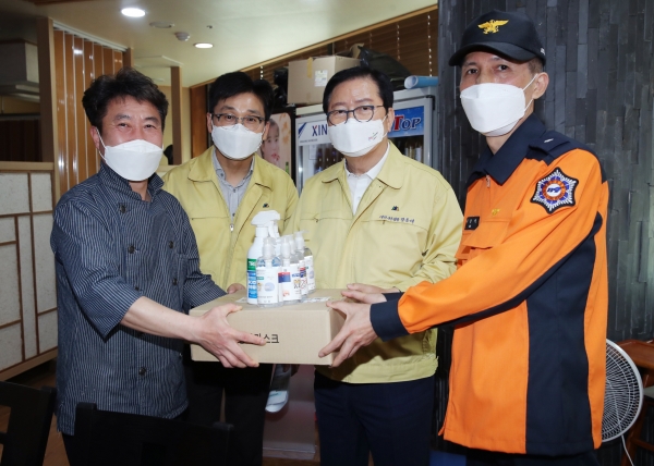 주상복합건물 안전시설 점검 모습