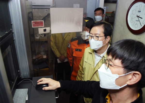 주상복합건물 안전시설 점검 모습