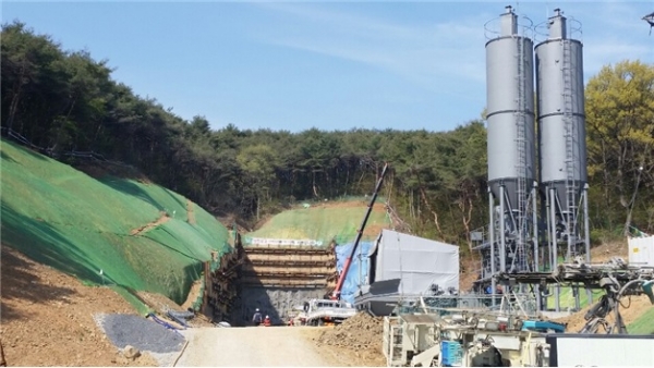 죽정동 터널공사 현장