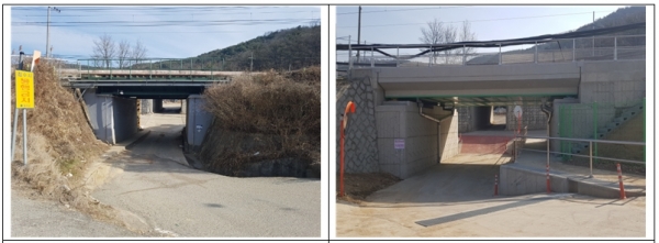 경부선 미실천제2교 (교량개량 전·후 사진)