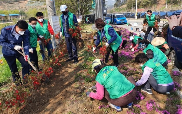새마을의 날 기념 꽃동산 조성