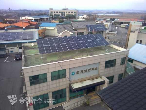 오가면보건지소 태양광발전설비 전경