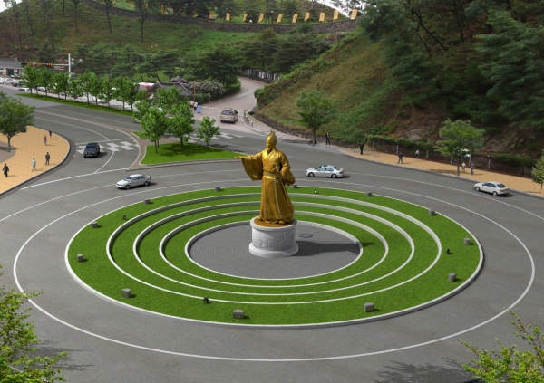 무령왕 동상 조감도