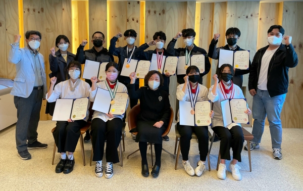 대전지방기능경기대회에 출전한 유성생명과학고 학생들