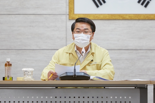 코로나19 대응 및 5월 확대간부회의 개최 모습