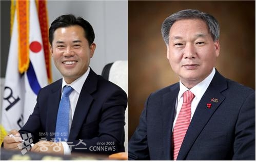 박정현 부여군수, 이용우 전 부여군수