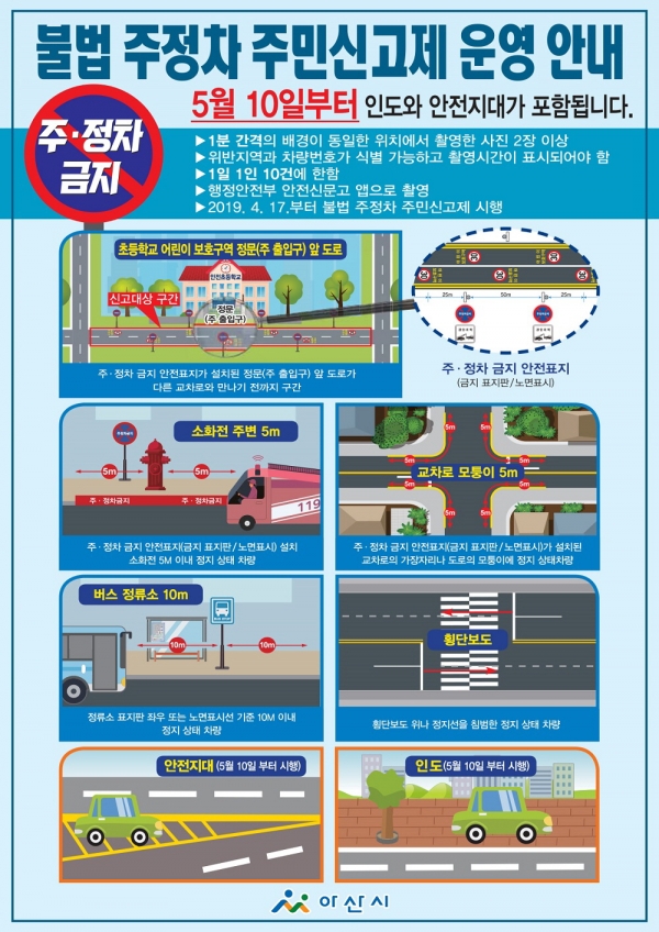 불법 주정차 주민신고제 운영 안내 홍보물