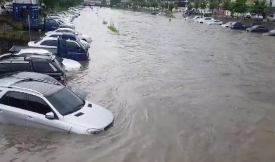 ​지난해 대전천 및 대동천 하상주차장 침수 피해 현장(대전 동구)​