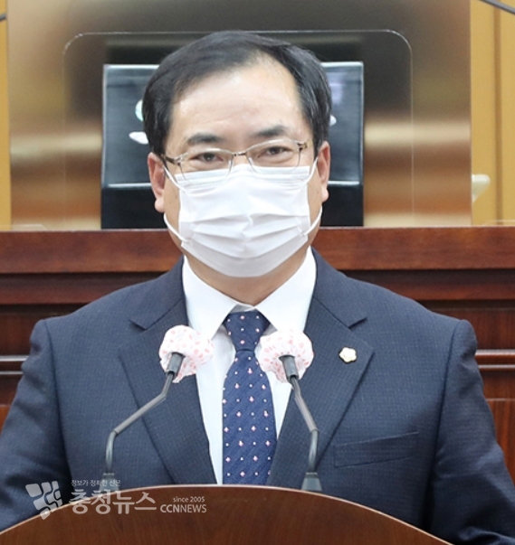 5분 발언하는 안효돈 서산시의회 의원