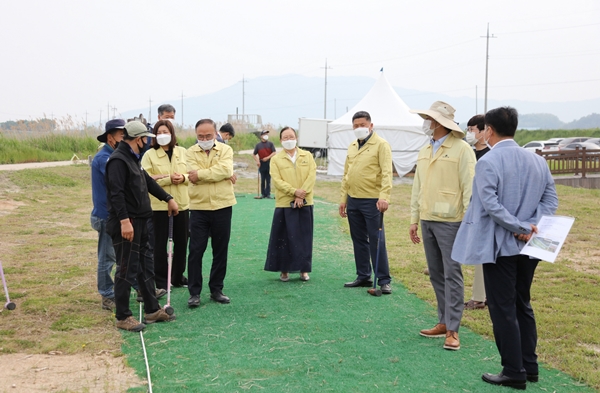 서산시의회 총무위원회 우드볼 경기장·인라인 스케이트장 현장방문