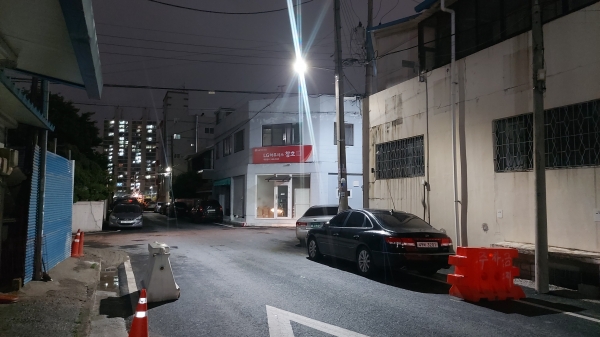 대전 중구 산성동 보안등 LED 교체사업 완료 현장