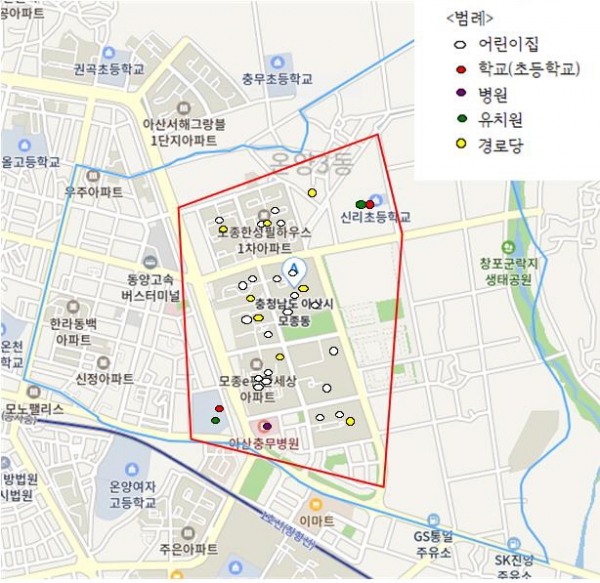 아산시 미세먼지 집중관리구역