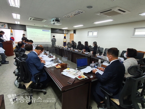 금산군의회, 금산여고 학생 정책제안 발표회 모습