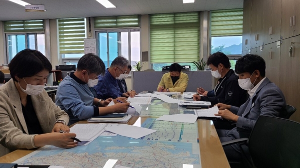 금산군 신속집행 추진상황 점검 모습