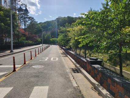 녹지대 시설물 보완사업 완료 모습