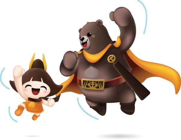 고마곰과 공주 캐릭터 이미지