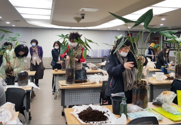 지난 2020 시민정원사 양성과정 교육 사진