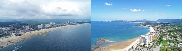 (좌)대천해수욕장, (우)무창포해수욕장