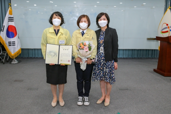 식품안전관리 우수기관 수상 모습