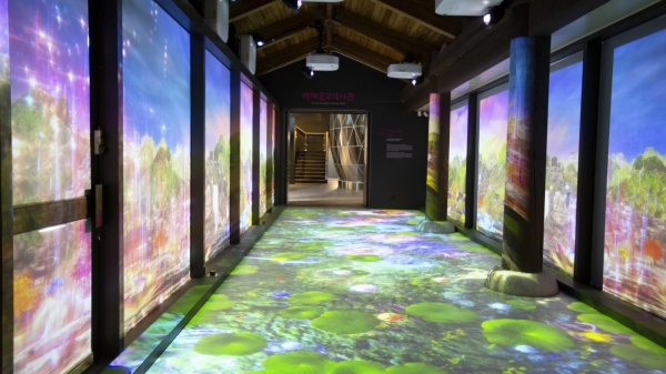 정림사지 박물관 체험 콘텐츠(디지털 연못과 연꽃)