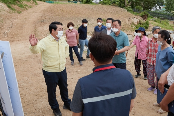 오세현 시장 산림재해복구사업장 현장 방문 사진