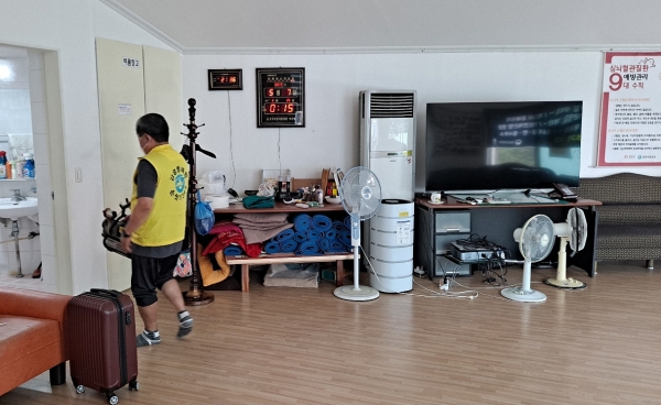 경로당 시설 방역소독 실시 모습