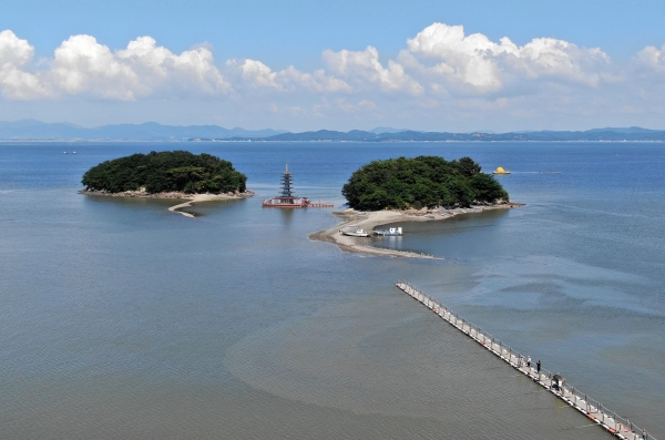 안면암 항공사진