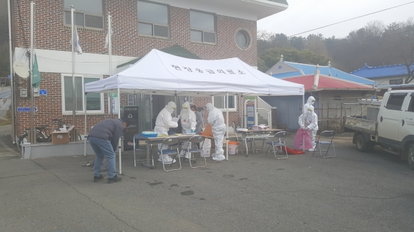 코로나19로부터 주민안전 지키고자 혼신의 노고를 아끼지 않은 현장 모습