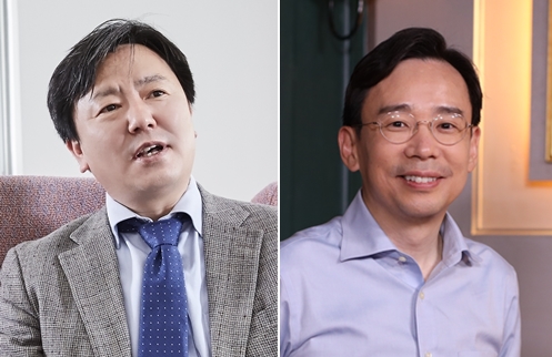 (왼쪽부터) IBS 한국바이러스기초연구소 최영기 소장 겸 신·변종 바이러스 연구센터장과 신의철 바이러스 면역 연구센터장.