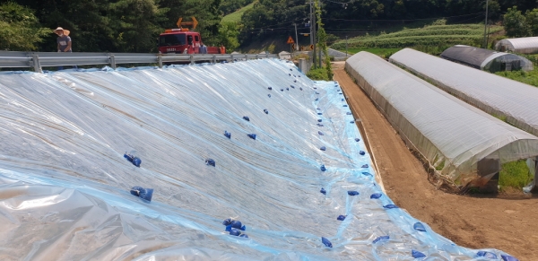 청양군  장마 대비 도로 배수시설 정비