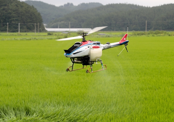 지난 2020년 항공방제 모습.