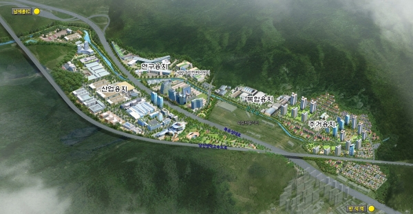 대전 유성 안산 첨단국방융합클러스터 계획도.