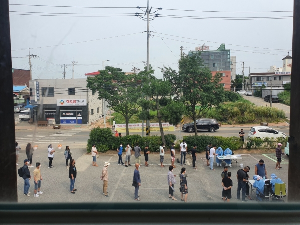 10일, 11일 주말 합덕보건지소 이동선별진료소 운영 사진