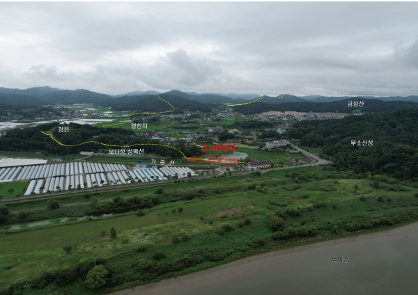 조사대상지 전경(백마강(북쪽)에서 바라본)