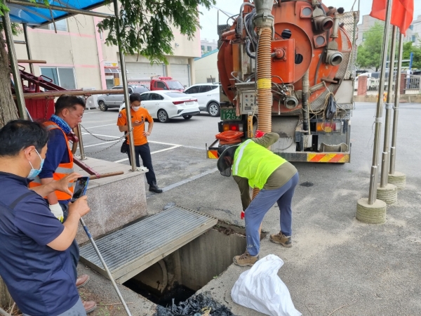 준설작업 실시 장면
