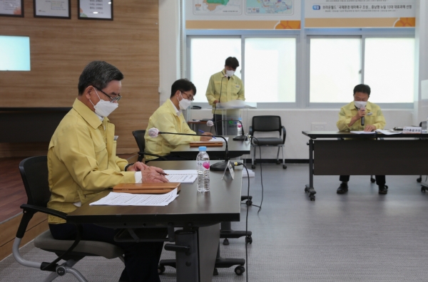 여름철 재난 대처상황 보고회 개최 모습