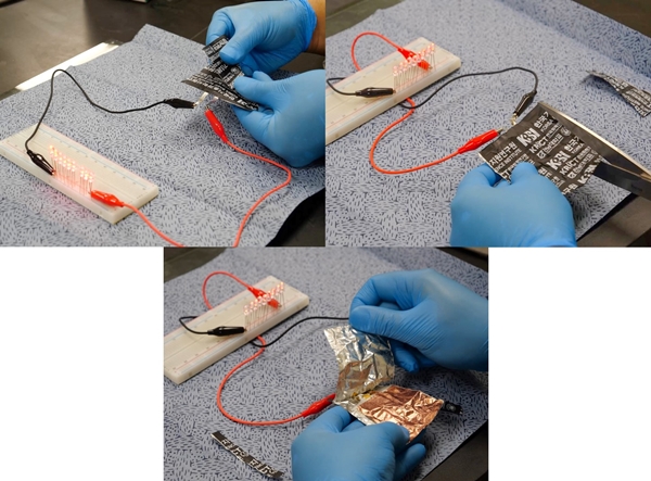 전고체 이차전지의 성능시연 모습