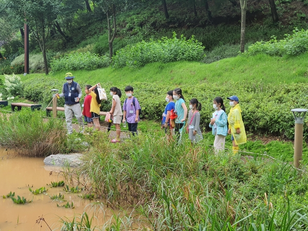 작년 진행된 삼선산수목원 체험활동 사진