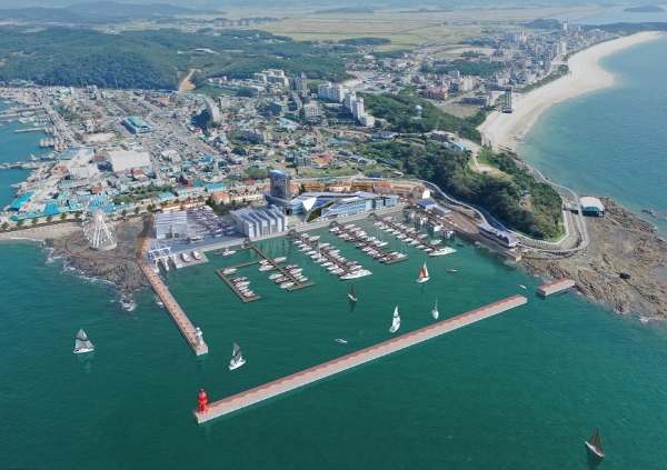 보령마리나항만 조감도-전면